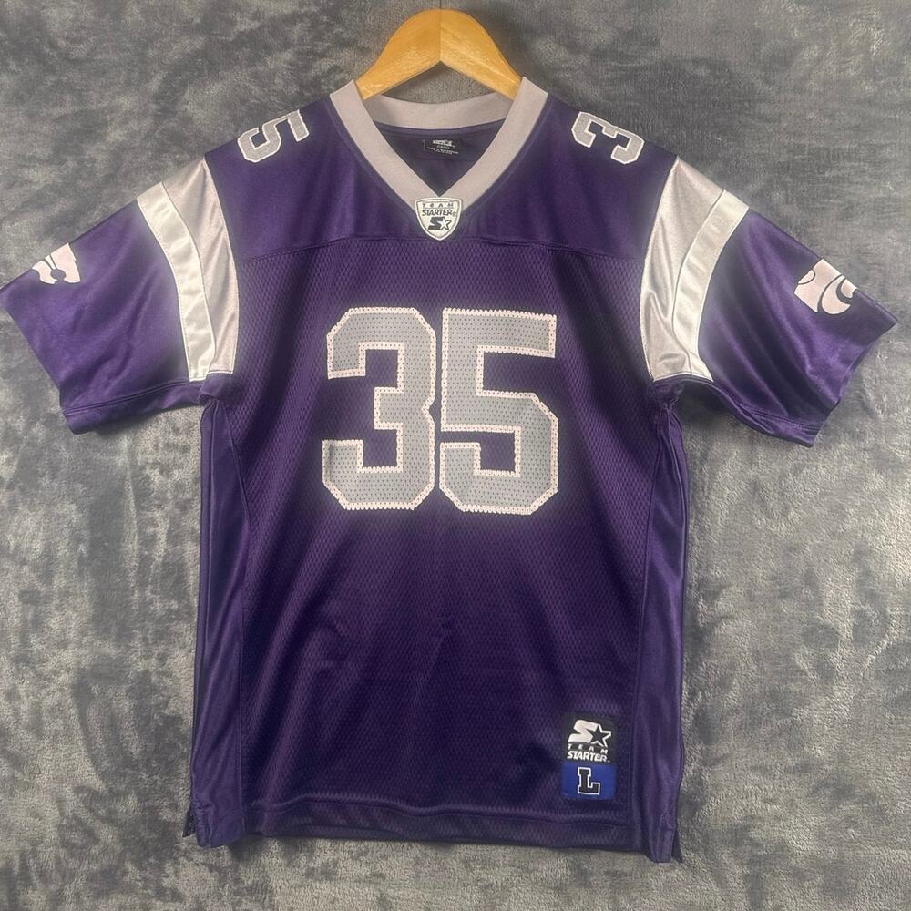 VTG 90s Starter Kansas State Wildcats #35 football jersey Boys Large Purple
